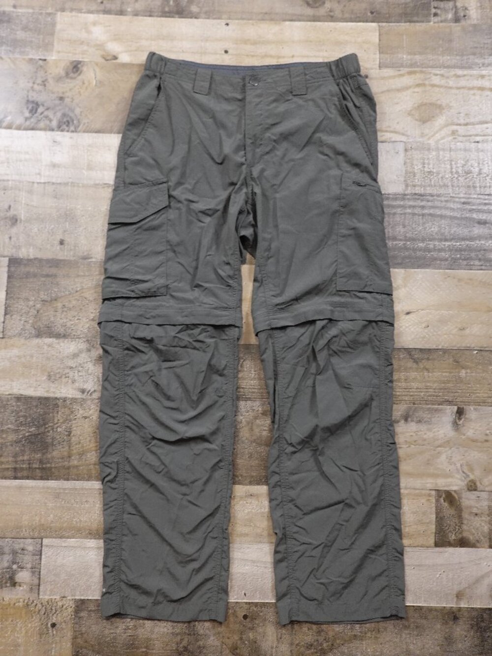 Columbia Silver Ridge Convertible Pants Men’s 32x30 Gray Green Hiking Outdoor